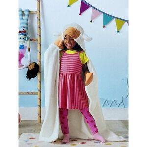 NEW Pillowfort Kids Sheep Hooded Blanket 40 x 50 inches Recycled Polyester Soft